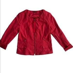 Elie Tahari Red Lined Jacket Sz L